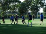 Laatste training S.K.N.W.K. JO11-1JM van seizoen 2022-2023 (partijtje tegen de ouders) (143/221)